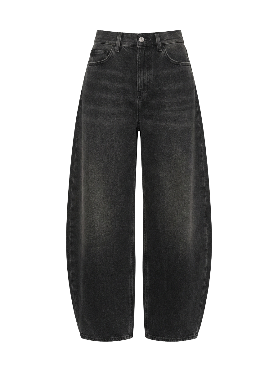 DENIM JEANS-BALLON FIT BLACK (UNISEX)