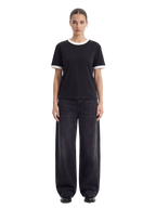 BLANK RINGER TEE - BLACK
