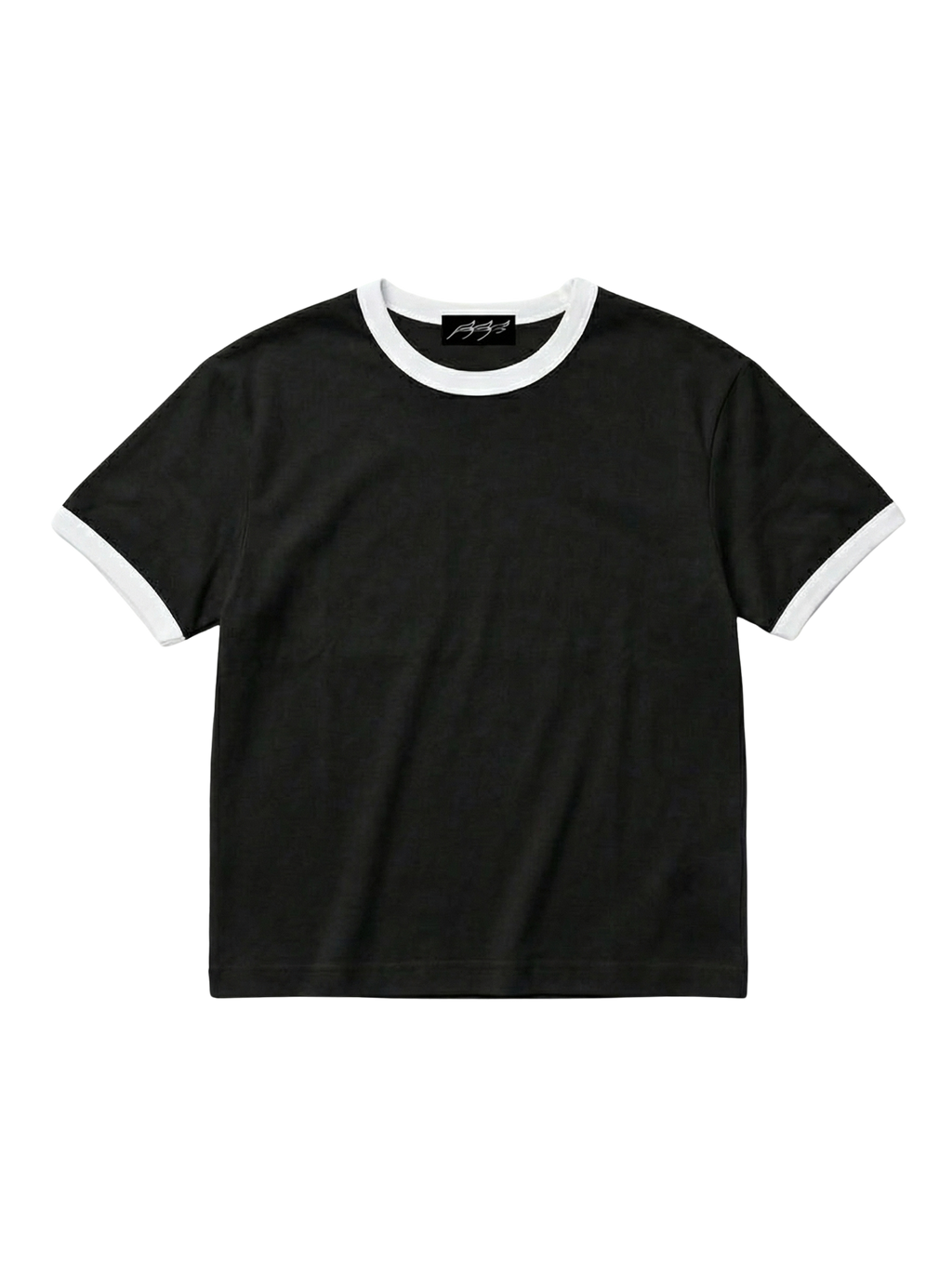 BLANK RINGER TEE - BLACK