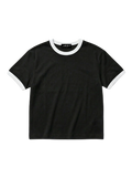 BLANK RINGER TEE - BLACK