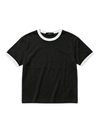 BLANK RINGER TEE - BLACK