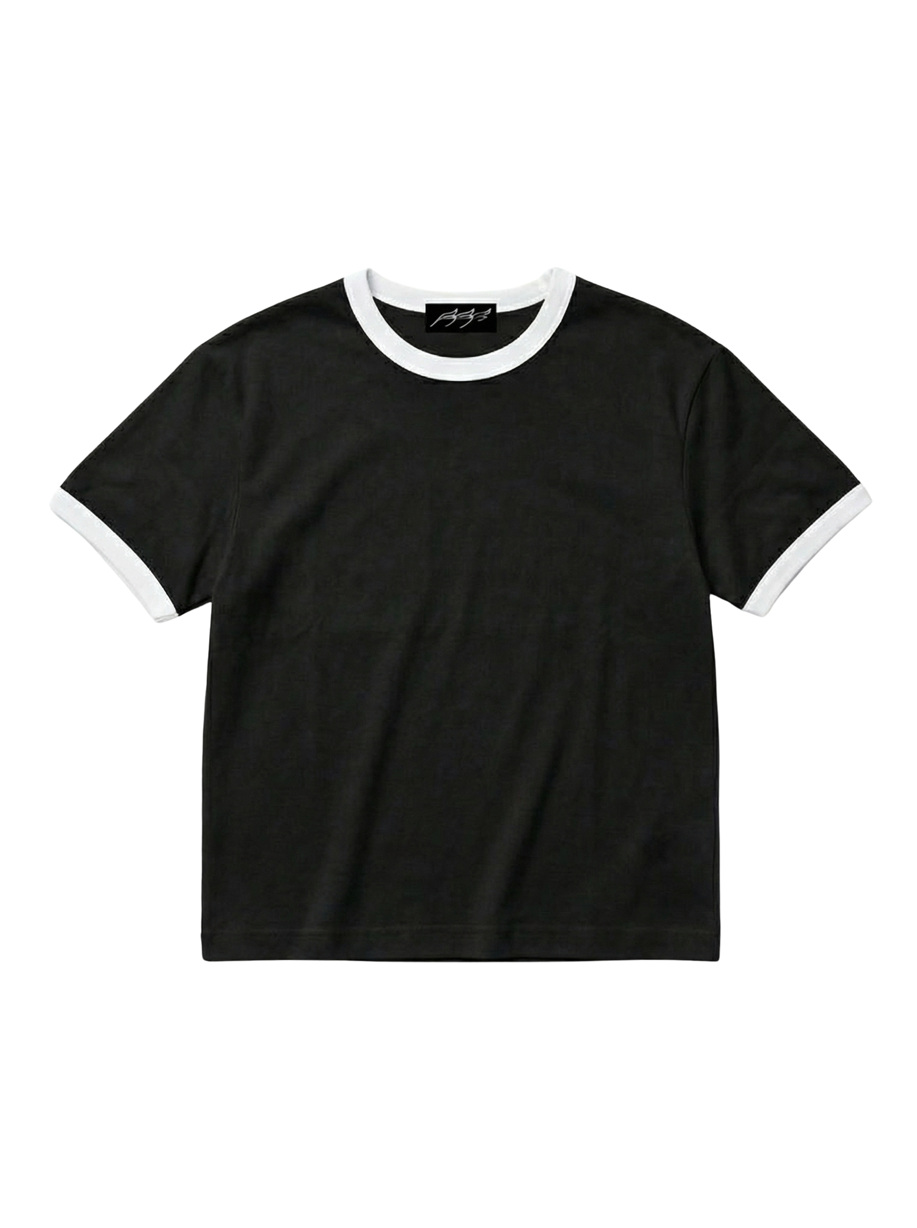BLANK RINGER TEE - BLACK
