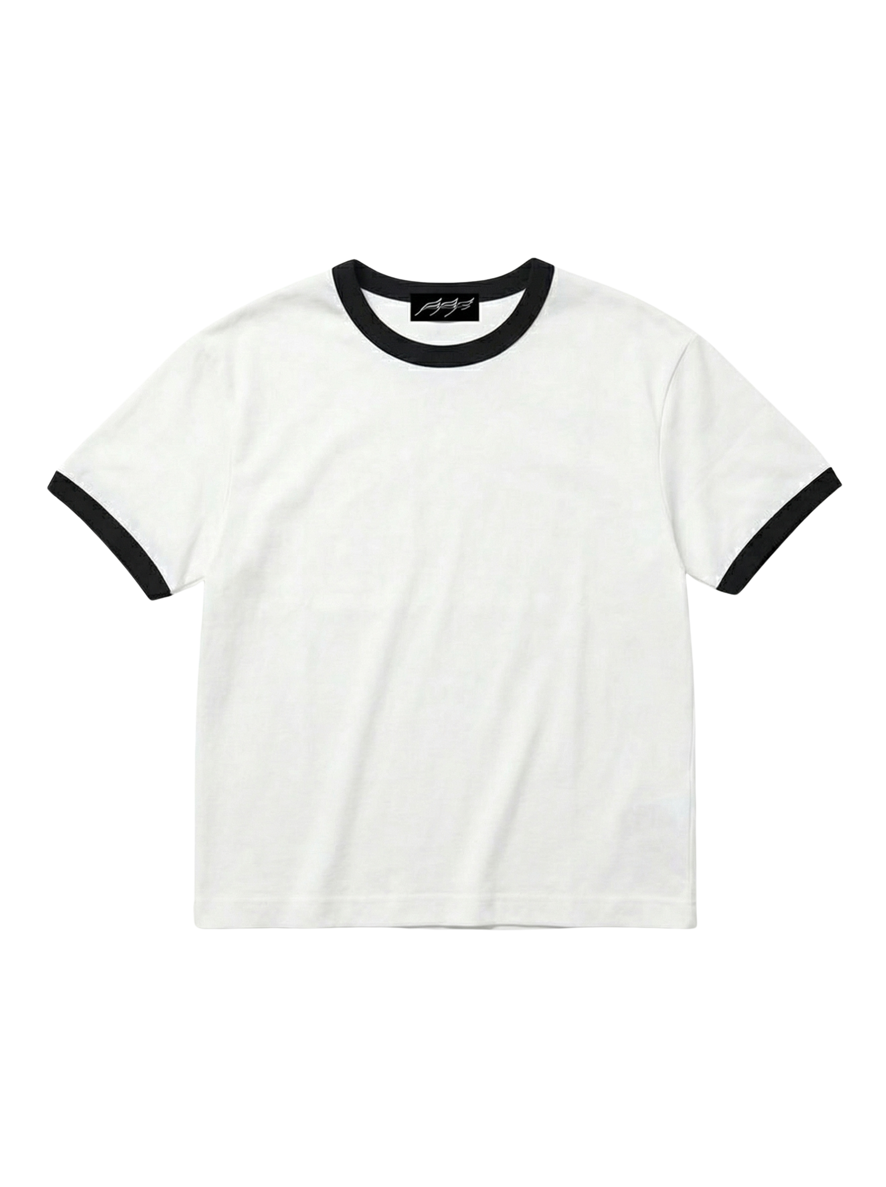 BLANK RINGER TEE - WHITE