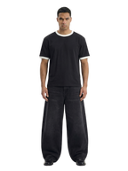 BLANK RINGER TEE - BLACK
