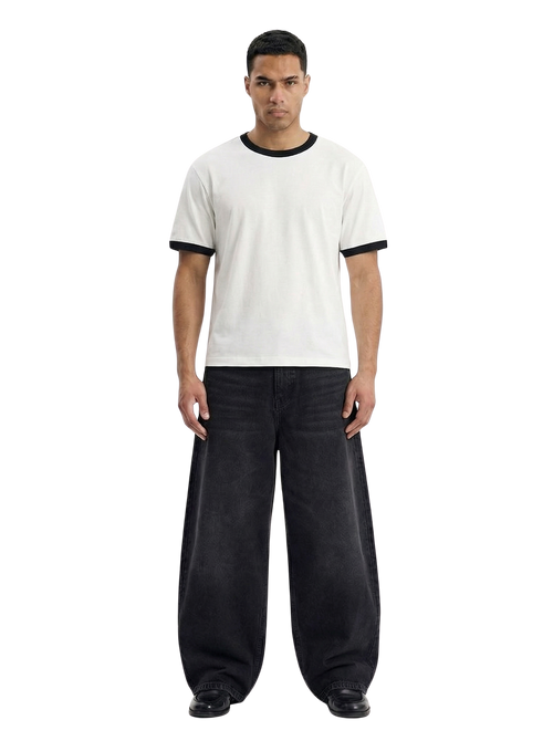 BLANK RINGER TEE - WHITE