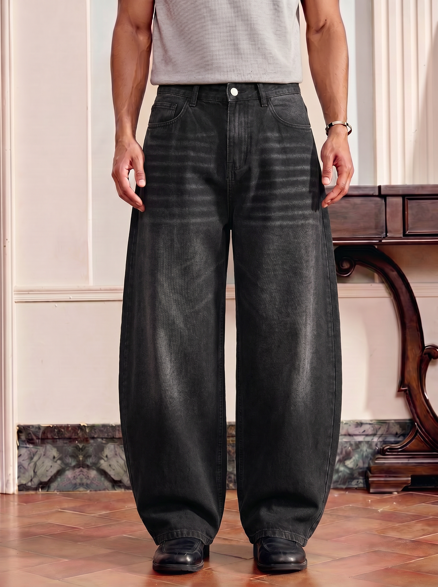 DENIM JEANS-BALLON FIT (UNISEX)